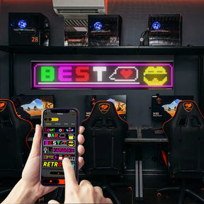 Painel LED RGB Flexível com Bluetooth – Display Animado para Carros e Caminhões