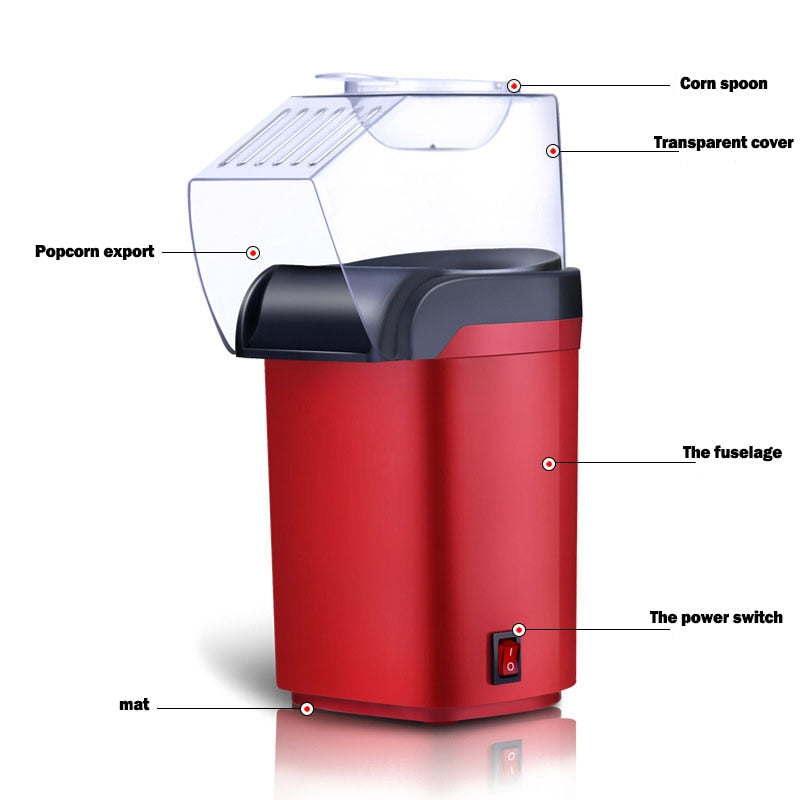 Premium Electric Popcorn Maker – Oil-Free Popcorn Ready in Minutes 