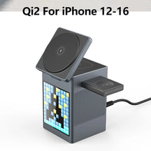 Alto-Falante Bluetooth 3 em 1 – Carregador Sem Fio p/ iPhone e Apple Watch