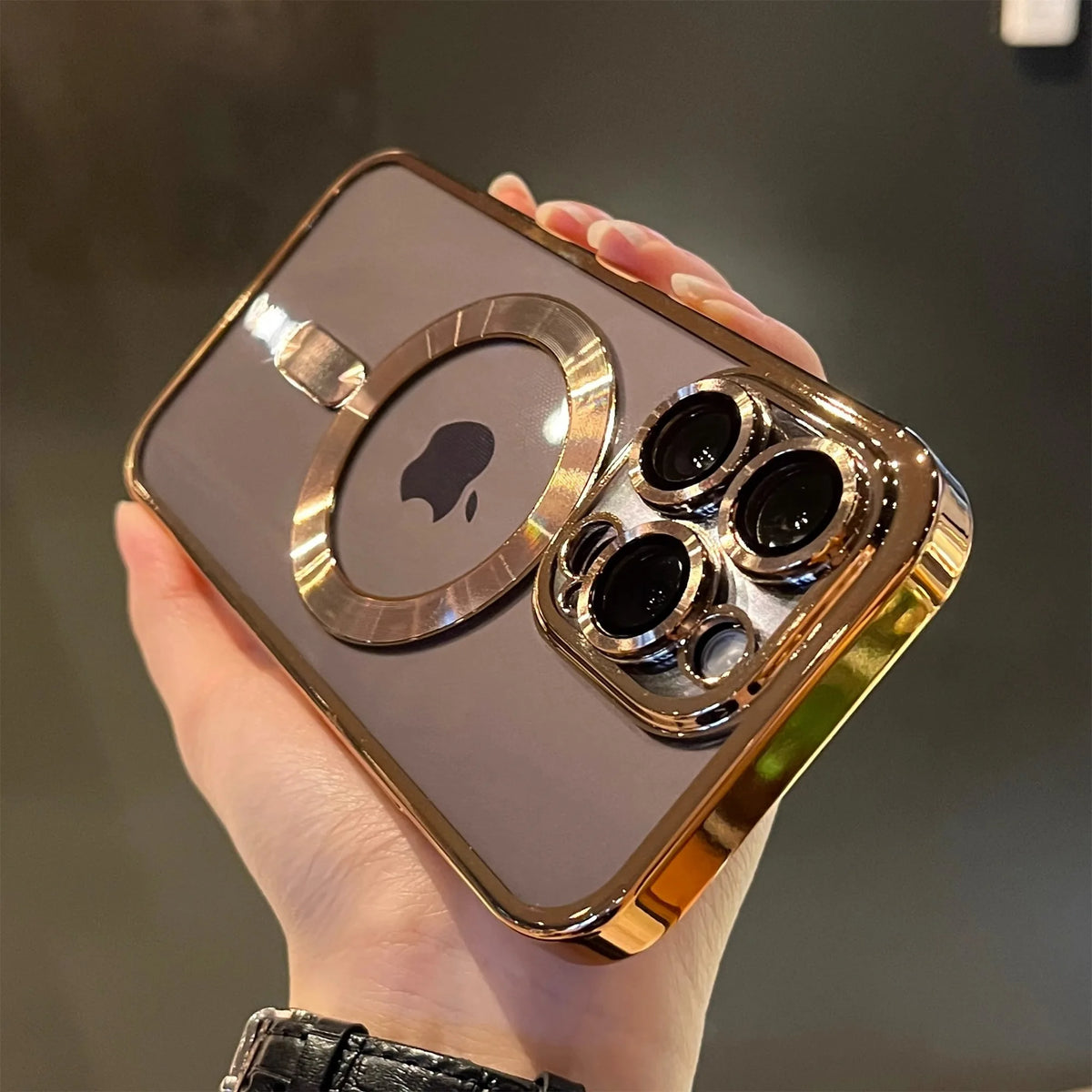 Capa Magnética MagSafe Luxo para iPhone 11-16 Pro Max – Silicone à Prova de Choque