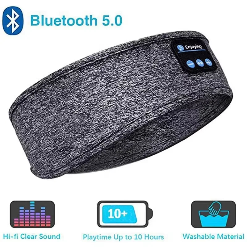Bluetooth Sport Hoofdband met Slaapmasker – Draadloze Muziek Koptelefoon