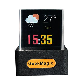 Cubo de Cristal Holográfico Inteligente – Relógio Digital, Estação Meteorológica e Álbum 3D com Animes em GIF