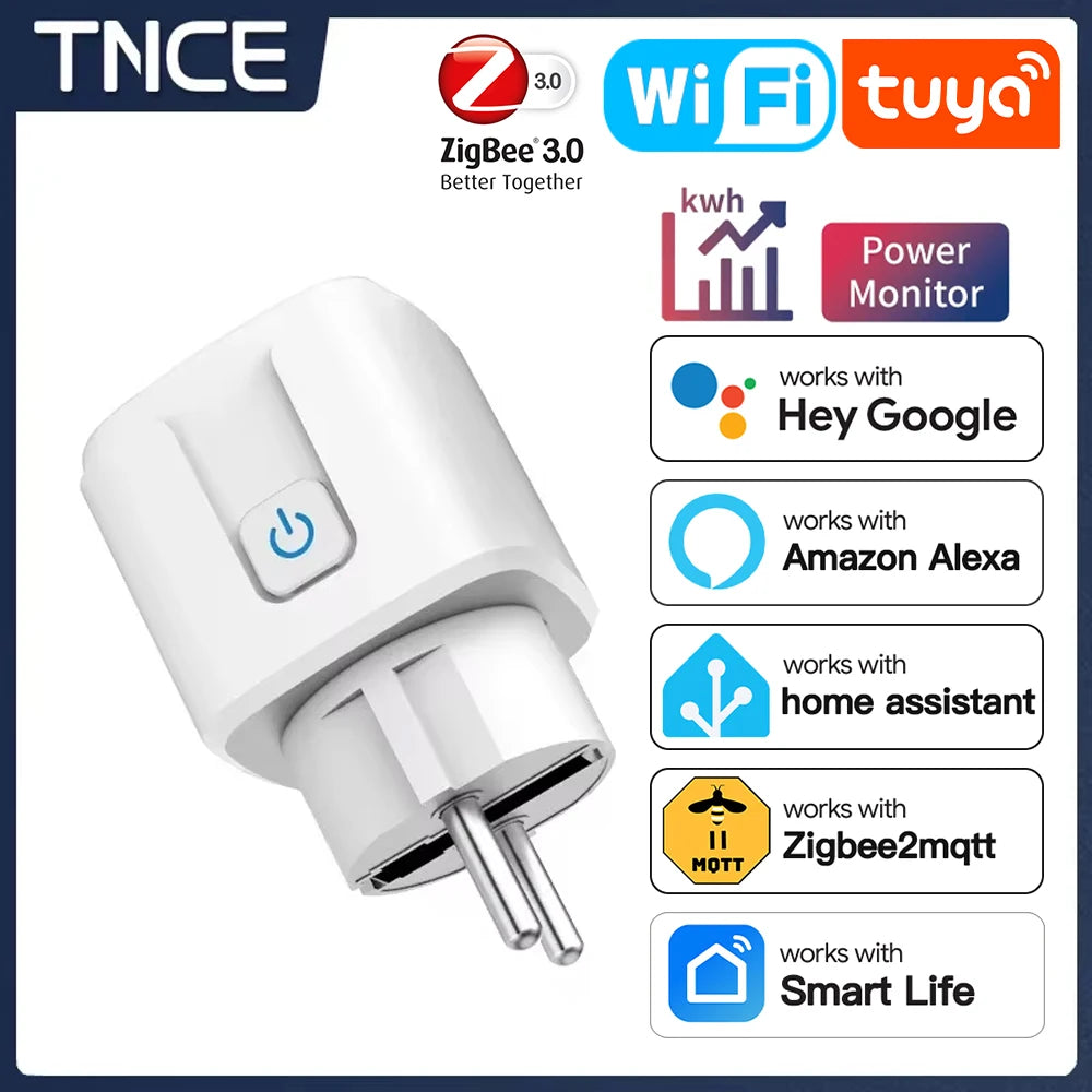 Koop er één, krijg er één gratis: TUYA TNCE Smart Plug met WiFi/Zigbee – 16A/20A Energiemeter