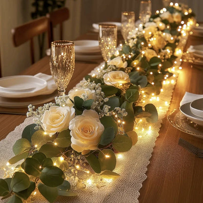 Botanical garland with lights