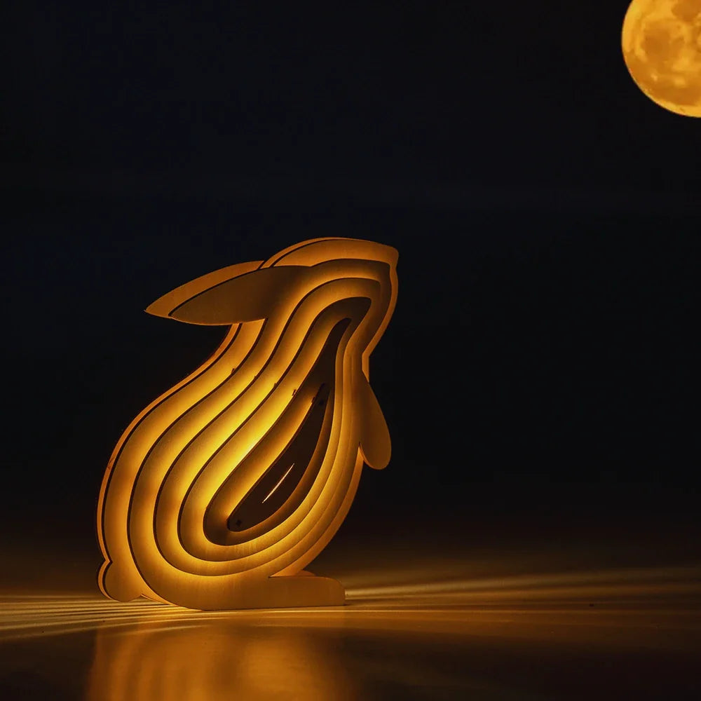 Luminária de madeira WildCraft™ com animais