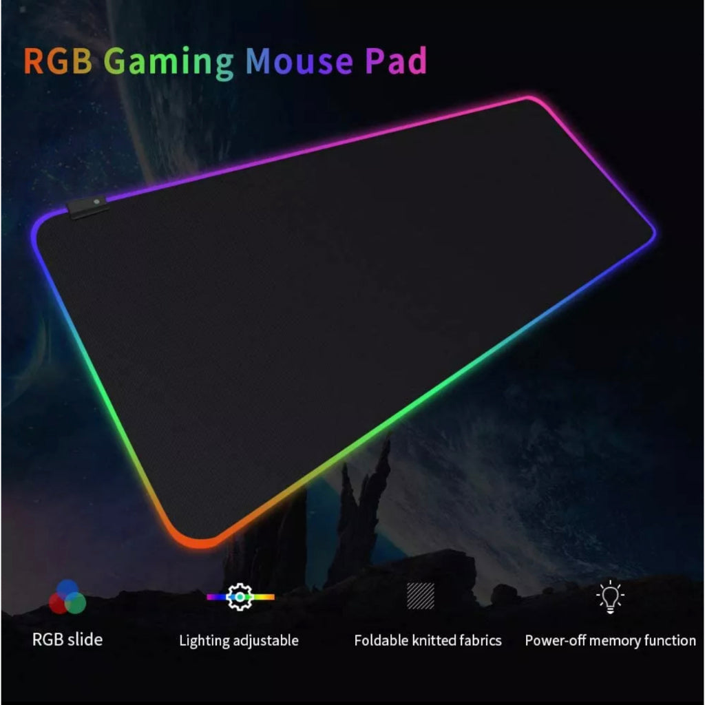 Large RGB LED 7-Color Gaming Mouse Pad | Speed, Waterproof, 800x300mm