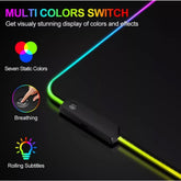 Large RGB LED 7-Color Gaming Mouse Pad | Speed, Waterproof, 800x300mm