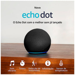 Echo Dot 5ª Geração Original – Som Potente e Inteligência Alexa