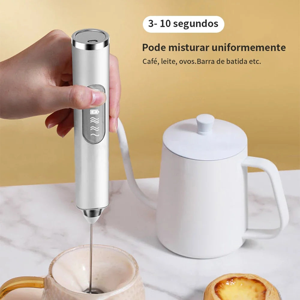 Portable Electric Mixer | Rechargeable Whisk for Milk, Coffee and Beverages 