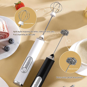 Portable Electric Mixer | Rechargeable Whisk for Milk, Coffee and Beverages 