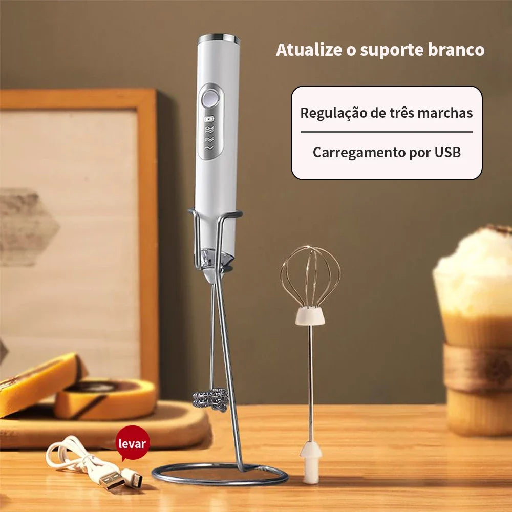 Portable Electric Mixer | Rechargeable Whisk for Milk, Coffee and Beverages 