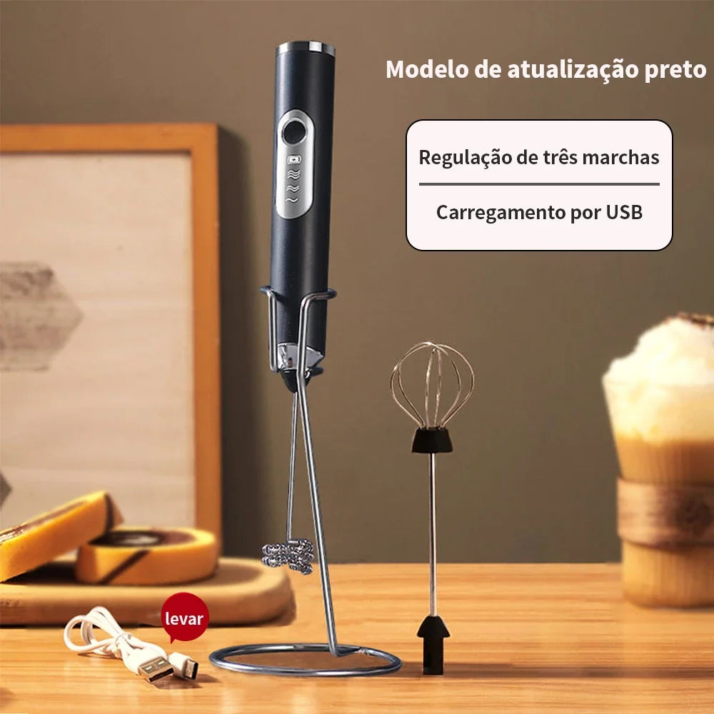 Portable Electric Mixer | Rechargeable Whisk for Milk, Coffee and Beverages 