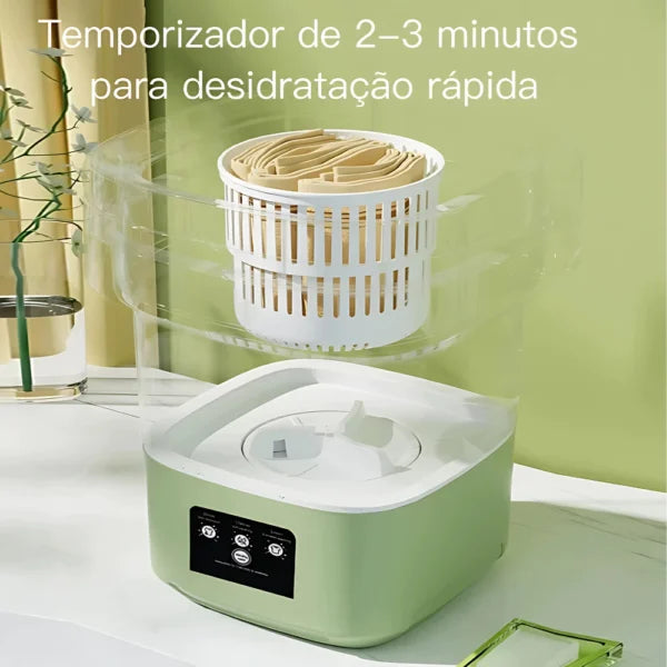 Mini Máquina de Lavar Dobrável 5L – Portátil, Touch e Automática