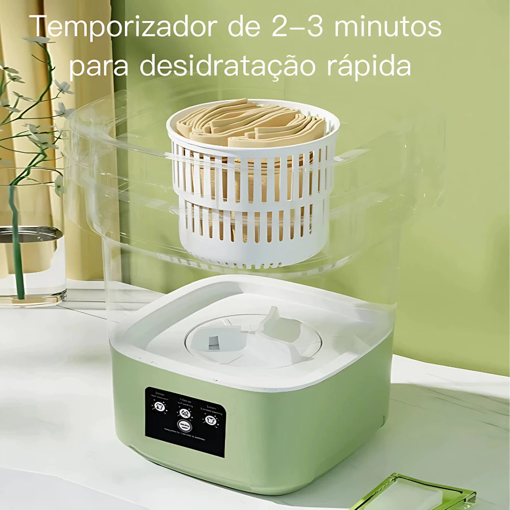 Mini Máquina de Lavar Dobrável 5L – Portátil, Touch e Automática