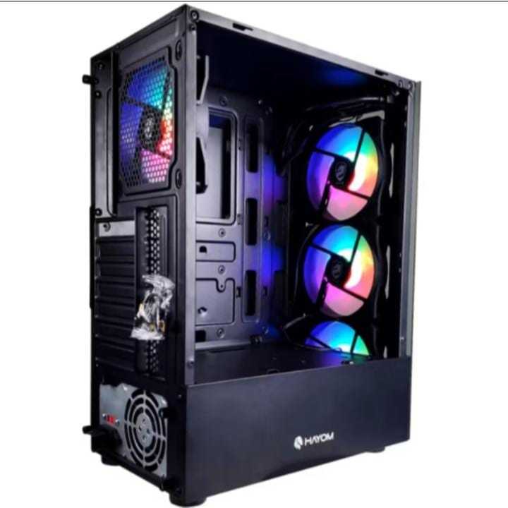 GB1749 PC Gamer Case with 4 RGB Fans and Front and Side Tempered Glass