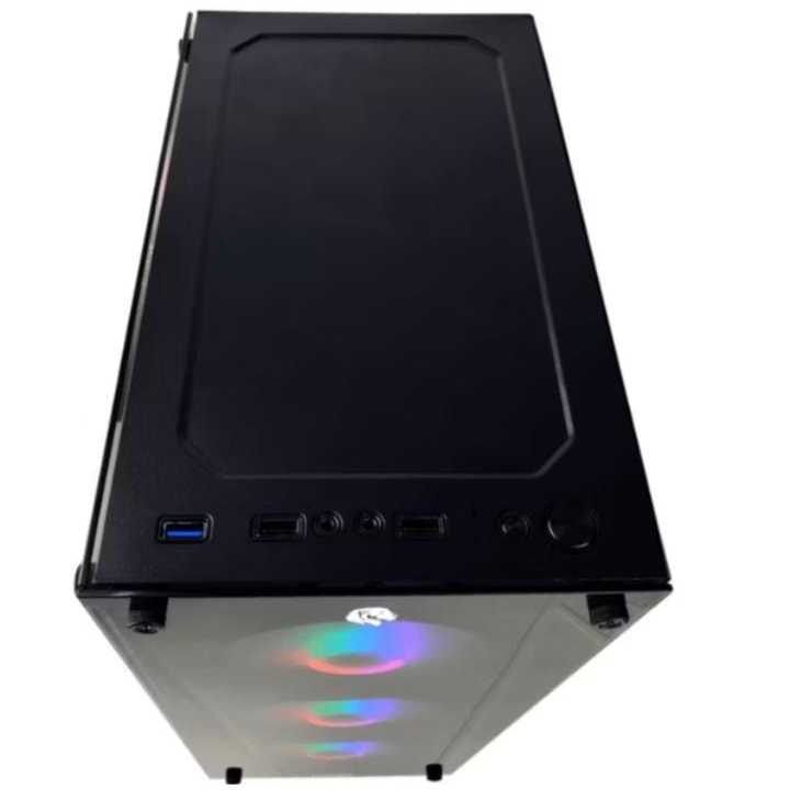GB1749 PC Gamer Case with 4 RGB Fans and Front and Side Tempered Glass