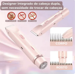Depilador 2 em 1 Corporal e Facial – À Prova D’Água, Prático e Eficiente