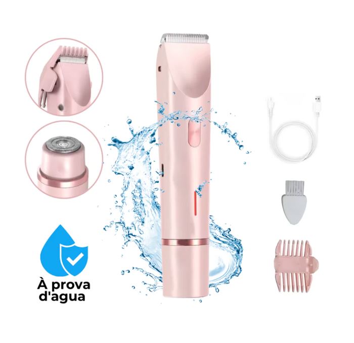 Depilador 2 em 1 Corporal e Facial – À Prova D’Água, Prático e Eficiente