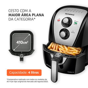 Air Fryer Mondial 4L AFN-40-BI – Fritadeira Sem Óleo com Controle de Temperatura